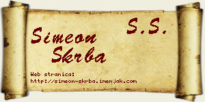 Simeon Škrba vizit kartica